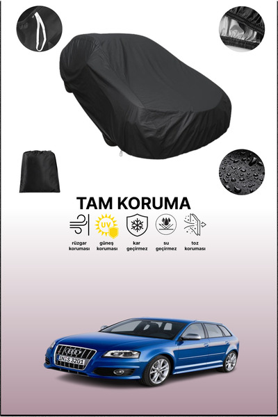 dokaca غطاء سيارة متوافق مع أودي S3 سبورتباك 2008 - 2012، غطاء واقي، غطاء سيارة أسود