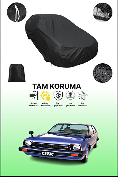 dokaca غطاء سيارة متوافق مع هوندا سيفيك سوداء ذات 3 أبواب 1982 - 1983، غطاء و...