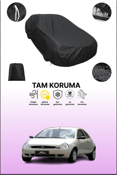 dokaca غطاء سيارة متوافق مع فورد كا 1997 - 2008، غطاء واقي، غطاء سيارة أسود