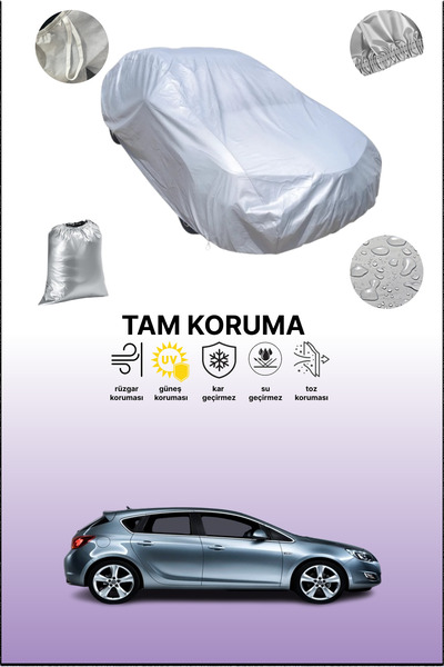 dokaca غطاء سيارة رمادي متوافق مع أوبل أسترا ذات 5 أبواب من 2009 إلى 2015، غط...