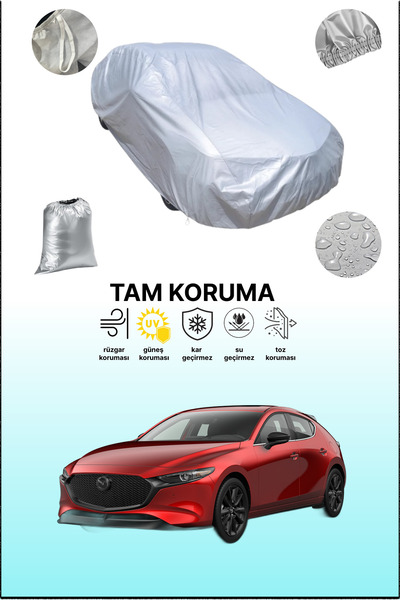 dokaca غطاء سيارة رمادي متوافق مع مازدا 3 4 هاتشباك، غطاء سيارة، غطاء واقي