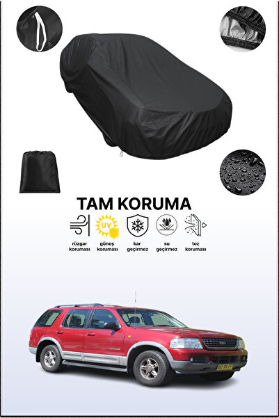 dokaca غطاء سيارة متوافق مع فورد إكسبلورر 3 باللون الأسود، غطاء واقي، غطاء سيارة