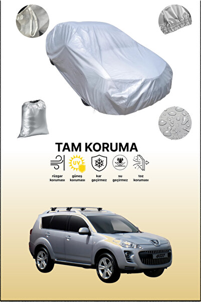 dokaca Gray Peugeot 4007 2007 - 2012 Compatible Auto Tarpaulin, Car Tarpaulin...