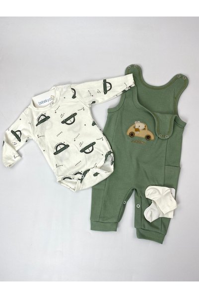 bebekyol Baby Boy Jumpsuit with Car Embroidery