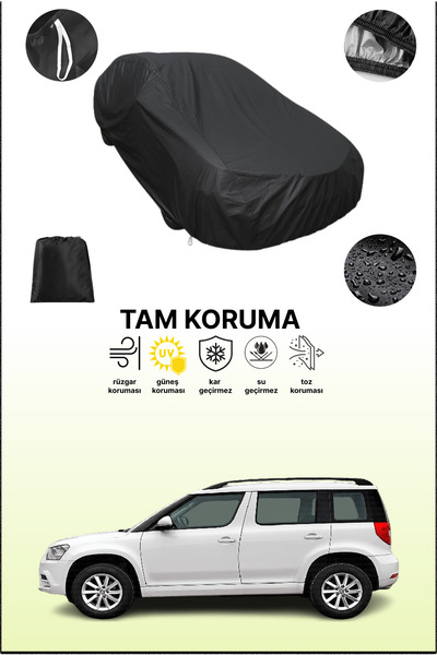 dokaca غطاء سيارة متوافق مع سكودا يتي 2009 - 2013 باللون الأسود، غطاء واقي، غ...