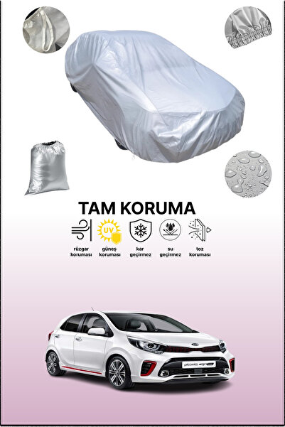 dokaca غطاء سيارة رمادي متوافق مع كيا بيكانتو 3، غطاء سيارة، غطاء واقي