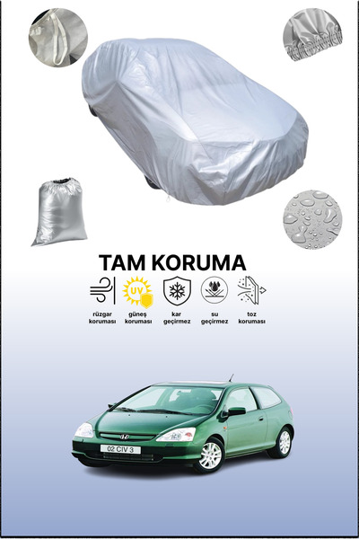 dokaca غطاء سيارة رمادي متوافق مع هوندا سيفيك 7 كوبيه، غطاء سيارة، غطاء واقي