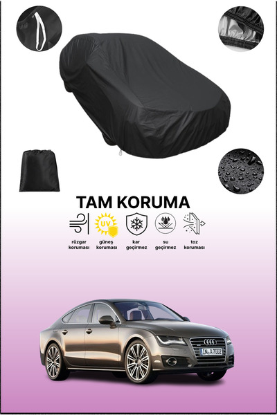 dokaca غطاء سيارة متوافق مع أودي A7 سبورت باك 2010 - 2014، غطاء واقي، غطاء سيارة أسود
