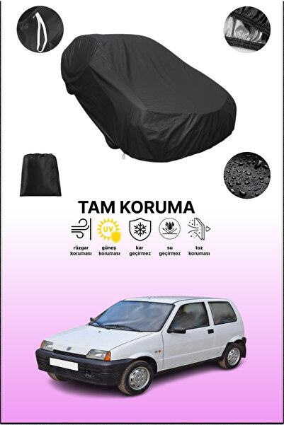 dokaca غطاء سيارة متوافق مع فيات سينكويسينتو 1992 - 1998، أسود اللون، غطاء وا...