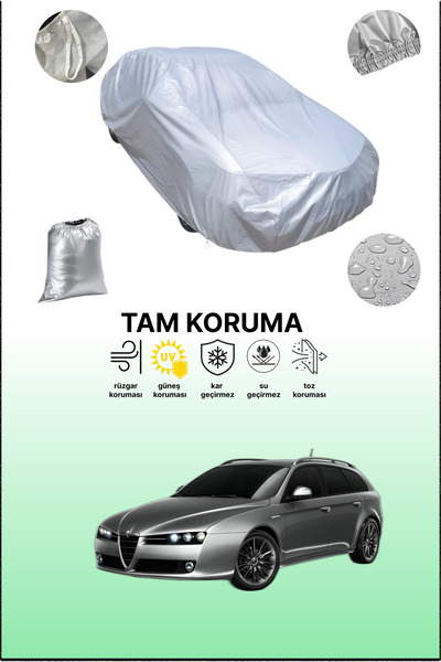 dokaca غطاء سيارة رمادي متوافق مع ألفا روميو 159 سبورت واجن، غطاء سيارة، غطاء واقي