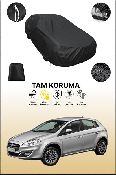 dokaca غطاء سيارة متوافق مع فيات برافو باللون الأسود، غطاء واقي، غطاء سيارة