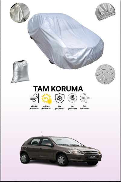 dokaca غطاء سيارة رمادي متوافق مع شيفروليه سيلتا - 5 أبواب 2000 - 2021، غطاء سيارة، غطاء واقي