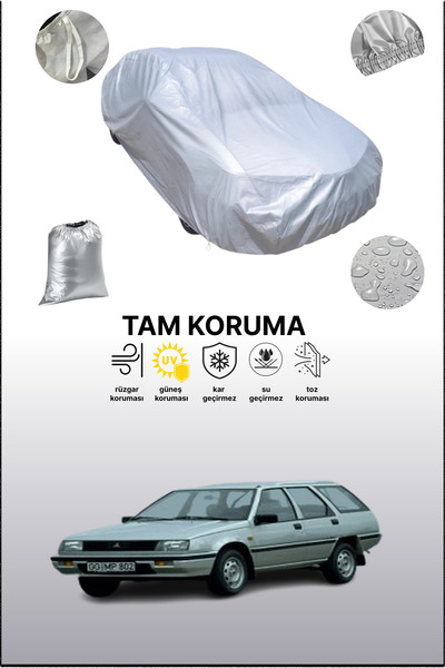 dokaca غطاء سيارة رمادي متوافق مع ميتسوبيشي لانسر كومبي 1989 - 1992، غطاء سيارة، غطاء واقي