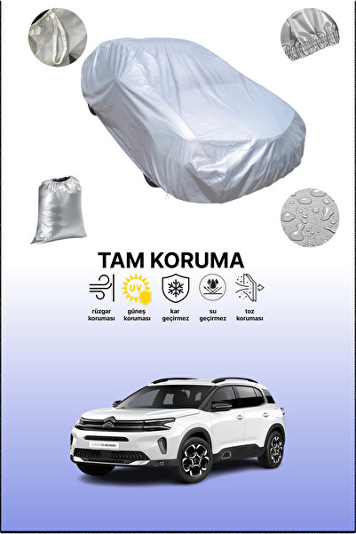 dokaca غطاء سيارة رمادي متوافق مع سيتروين C5 إيركروس، غطاء سيارة، غطاء واقي