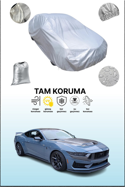 dokaca غطاء سيارة رمادي متوافق مع فورد موستانج VII، غطاء سيارة، غطاء واقي