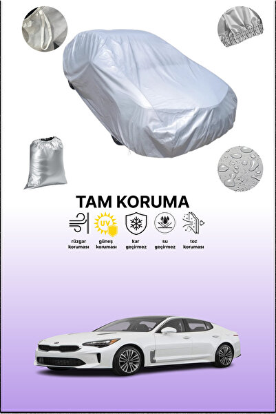 dokaca غطاء سيارة رمادي متوافق مع كيا ستينجر 2017 - 2021، غطاء سيارة، غطاء واقي