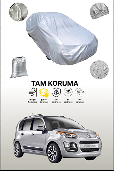 dokaca غطاء سيارة رمادي متوافق مع سيتروين سي 3 1 بيكاسو، غطاء سيارة، غطاء واقي