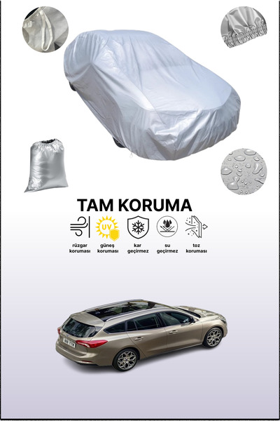 dokaca غطاء سيارة رمادي متوافق مع فورد فوكس إس تي 5 أبواب 2019 - 2021، غطاء س...