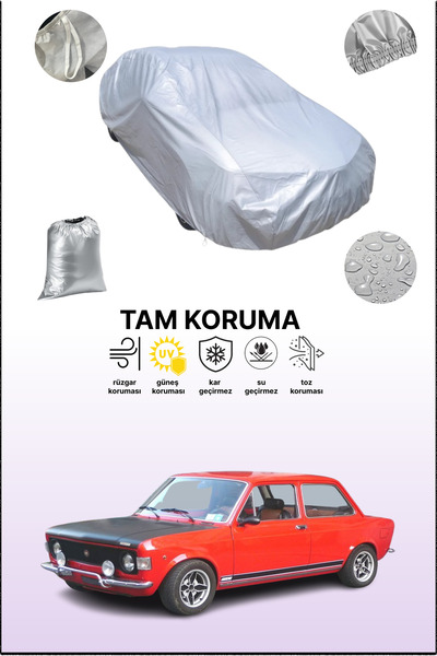 dokaca غطاء سيارة رمادي متوافق مع فيات 128 رالي 1972 - 1974، غطاء سيارة، غطاء واقي