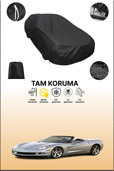 dokaca غطاء سيارة متوافق مع سيارة شيفروليه كورفيت القابلة للتحويل باللون الأسود، غطاء واقي، غطاء سيارة