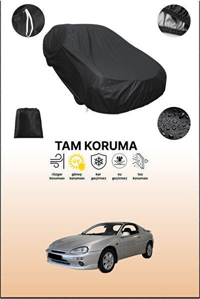 dokaca غطاء سيارة متوافق مع مازدا MX-3 باللون الأسود، غطاء واقي، غطاء سيارة