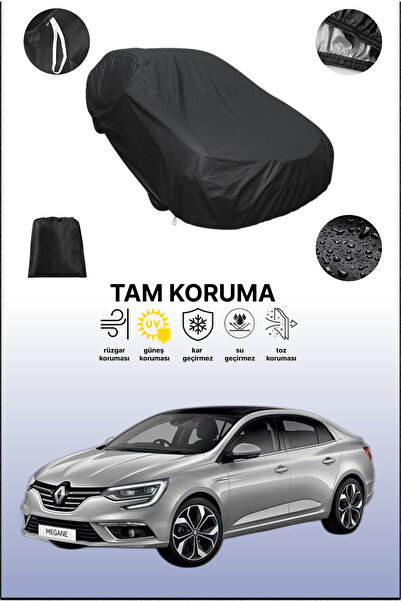 dokaca Black Renault Megane Sedan 2016 - 2021 Compatible Car Tarpaulin, Prote...