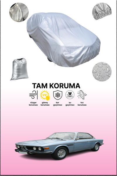 dokaca غطاء سيارة رمادي متوافق مع بي إم دبليو 2800 سي إس (إي9) 1968 - 1971، غطاء سيارة، غطاء واقي