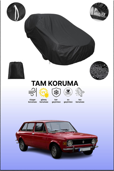 dokaca غطاء سيارة متوافق مع فيات 128 فاميليار أسود، غطاء واقي، غطاء سيارة