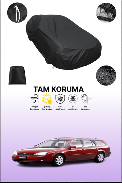 dokaca غطاء سيارة متوافق مع فورد مونديو واجن 1996 - 2000، غطاء واقي، غطاء سيارة أسود