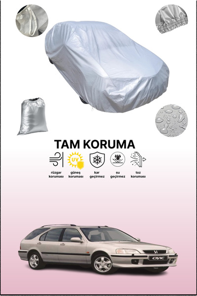 dokaca Gray Honda Civic Aero Deck 1998 - 2001 Compatible Auto Tarpaulin, Car Tarpaulin, Protective Cover