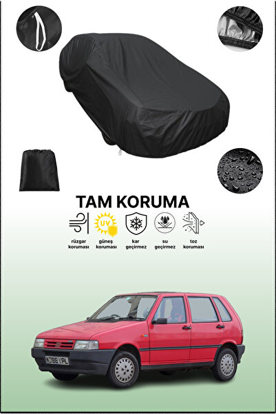 dokaca غطاء سيارة أسود متوافق مع فيات أونو، غطاء واقي، غطاء سيارة