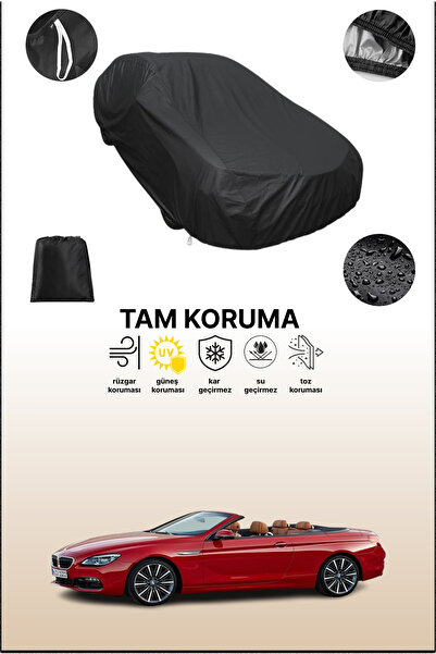 dokaca غطاء سيارة متوافق مع سيارة بي إم دبليو 6 سيريز كونفيرتيبل (F12) 2015 - 2021، غطاء سيارة أسود