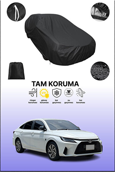 dokaca غطاء سيارة متوافق مع تويوتا فيوس 3 باللون الأسود، غطاء واقي، غطاء سيارة