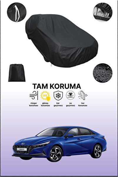 dokaca غطاء سيارة متوافق مع هيونداي أفانتي باللون الأسود، غطاء واقي، غطاء سيارة