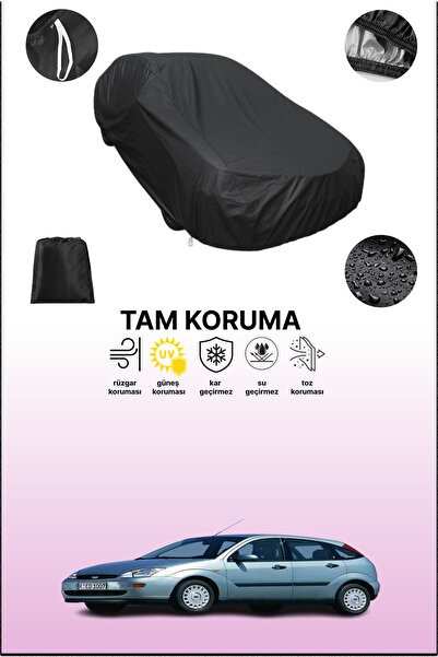 dokaca غطاء سيارة متوافق مع فورد فوكس أسود بخمسة أبواب 1998 - 2001، غطاء واقي...