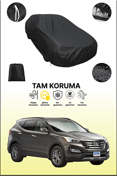 dokaca غطاء سيارة متوافق مع هيونداي سانتا في 1 باللون الأسود، غطاء واقي، غطاء...