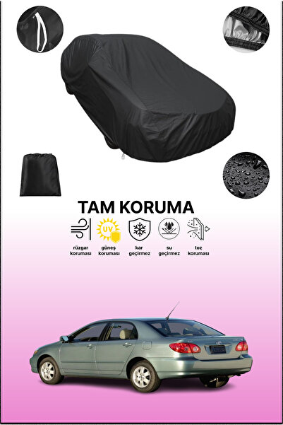 dokaca غطاء سيارة متوافق مع تويوتا كورولا 2007 - 2009 باللون الأسود، غطاء واق...