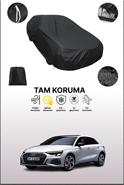 dokaca غطاء سيارة أسود متوافق مع أودي A3 سبورتباك، غطاء واقي، غطاء سيارة