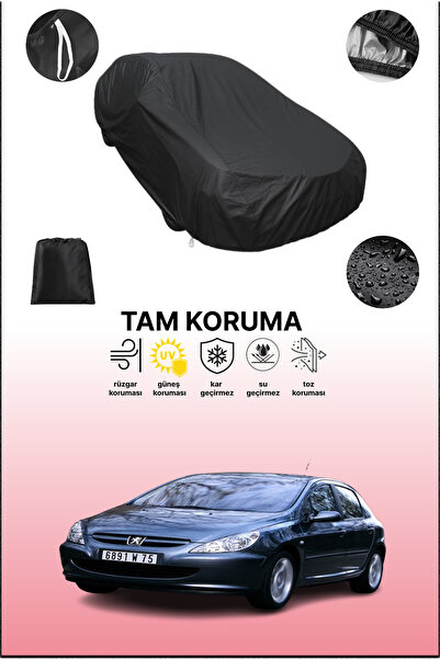 dokaca Siyah Peugeot 307 5 Kapılı 2001 - 2005 Uyumlu Araba Brandası, Koruyucu...