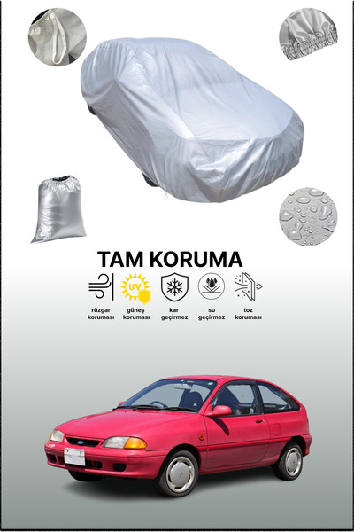 dokaca غطاء سيارة رمادي متوافق مع فورد فيستيفا 2، غطاء سيارة، غطاء واقي