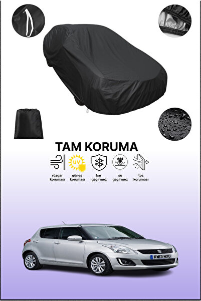 dokaca غطاء سيارة متوافق مع سوزوكي سويفت 5 أبواب 2014 - 2017، أسود اللون، غطاء واقي، غطاء سيارة