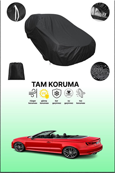 dokaca غطاء سيارة متوافق مع أودي S3 كابريوليه 2014 - 2016، لون أسود، غطاء واق...