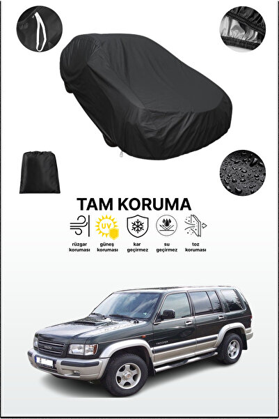 dokaca غطاء سيارة أسود متوافق مع إيسوزو تروبر، غطاء واقي، غطاء سيارة