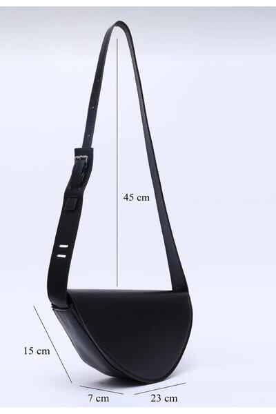 cosybag. Γυναικεία τσάντα ώμου από συνθετικό δέρμα ασύμμετρη ρυθμιζόμενη μαύρη