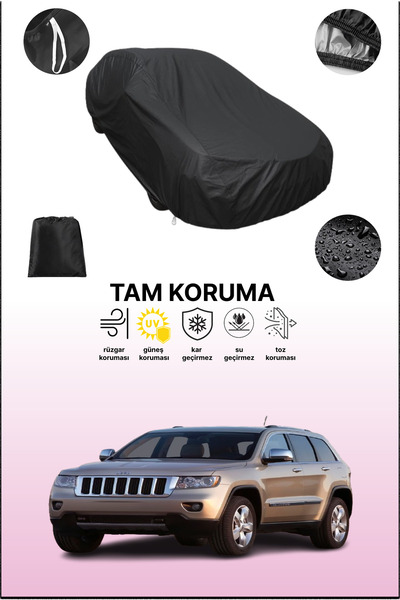 dokaca غطاء سيارة متوافق مع جيب شيروكي 2013 - 2018 باللون الأسود، غطاء واقي، ...