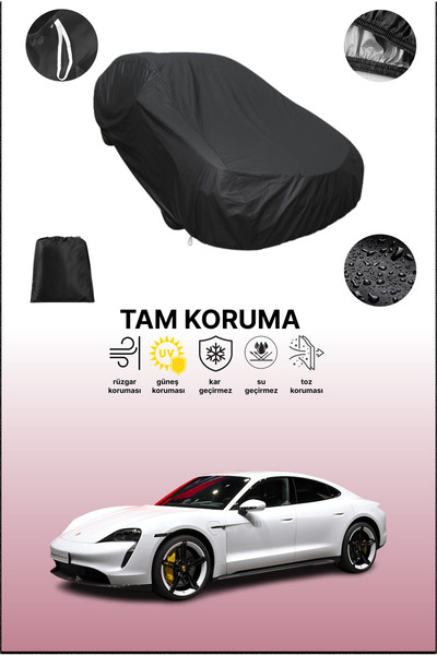 dokaca غطاء سيارة متوافق مع سيارة بورش تايكان باللون الأسود، غطاء واقي، غطاء ...