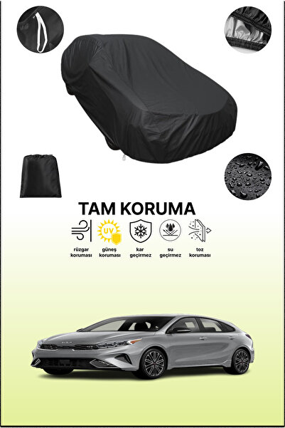 dokaca غطاء سيارة متوافق مع كيا فورتي 5 3 باللون الأسود، غطاء واقي، غطاء سيارة