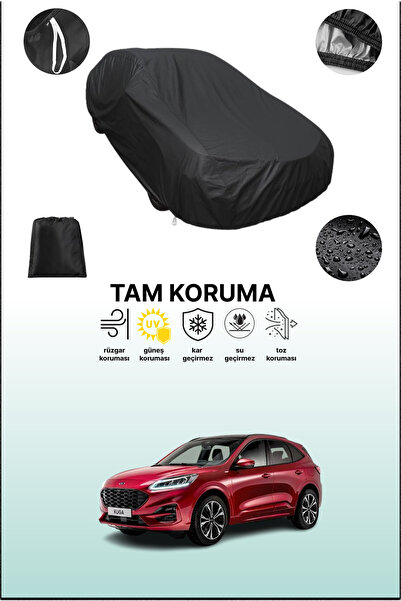 dokaca غطاء سيارة متوافق مع فورد كوجا 3 باللون الأسود، غطاء واقي، غطاء سيارة