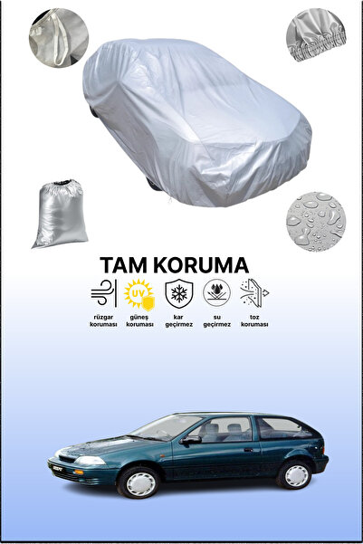 dokaca غطاء سيارة رمادي متوافق مع سوزوكي سويفت ثلاثي الأبواب 1996 - 2003، غطا...