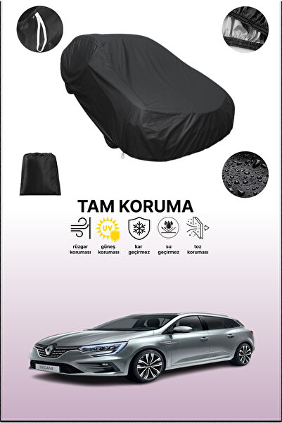 dokaca Black Renault Megane Estate 2016 - 2021 Compatible Car Tarpaulin, Prot...